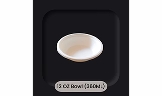 Sugarcane Bagasse 12 OZ (360ML) Bowl