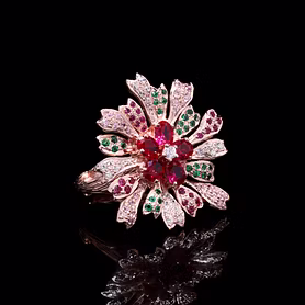 Imitition Ring In Silver
