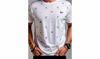 White printed Organic Cotton T-shirt