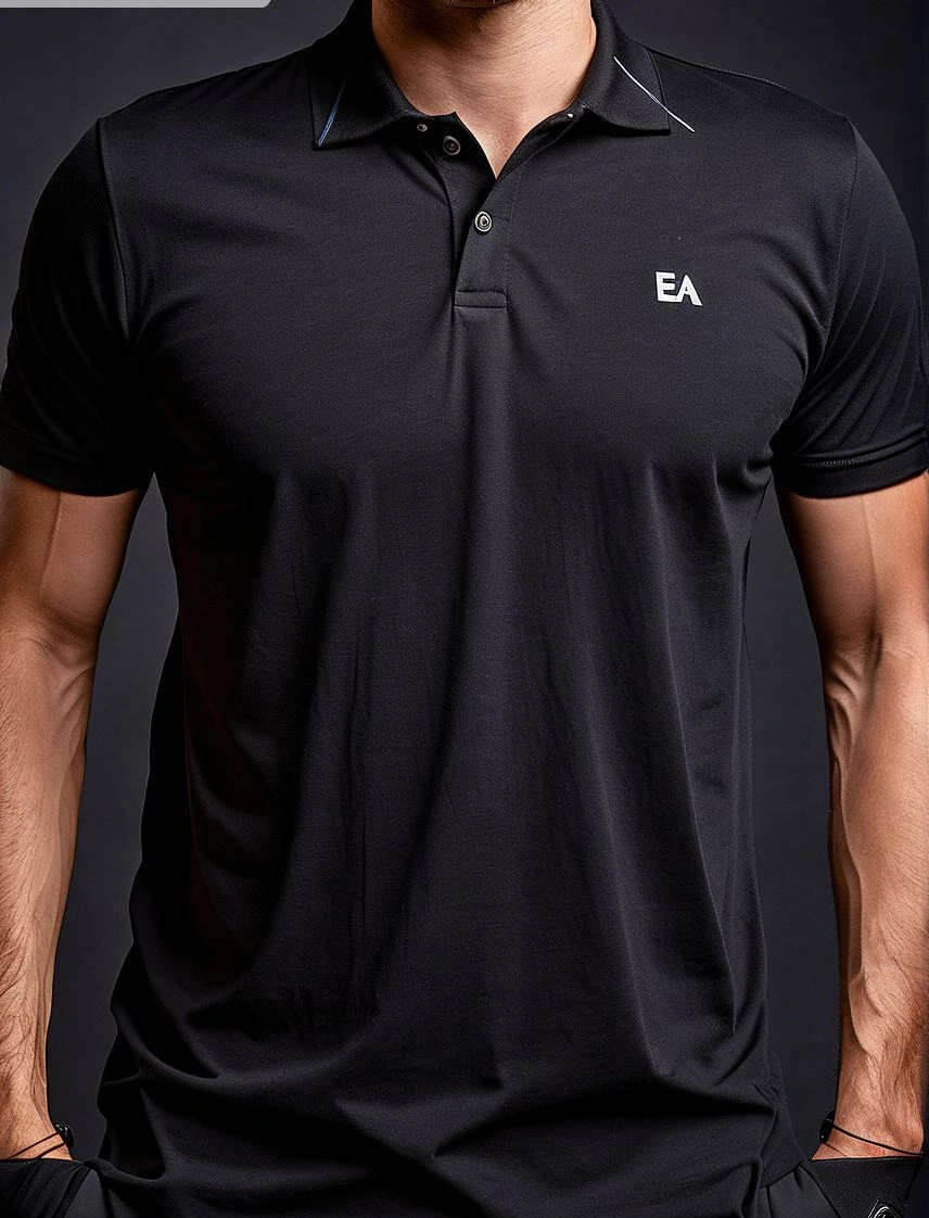 Black Men's Organic Cotton Polo-12475000