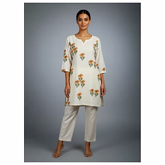 Purple Roman Silk Ethnic Cut-Work Co-Ord Set