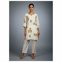 Purple Roman Silk Ethnic Cut-Work Co-Ord Set