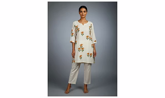 Purple Roman Silk Ethnic Cut-Work Co-Ord Set