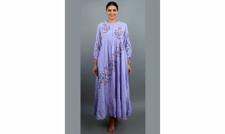 Light Purple 100% Cotton Anarkali Gown