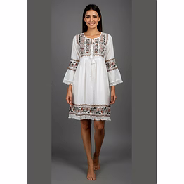 zivba trends white pure cotton short kurti top
