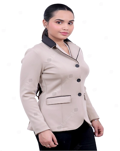 &quot;SteedStride Ivory Elegance Riding Coat&quot;-S-2