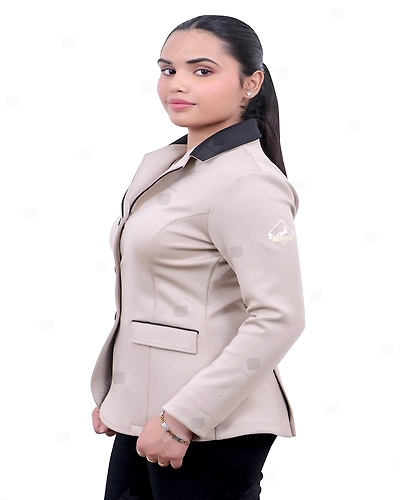 &quot;SteedStride Ivory Elegance Riding Coat&quot;-S-1