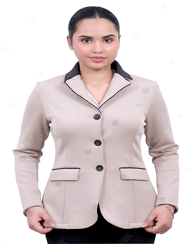 &quot;SteedStride Ivory Elegance Riding Coat&quot;-S-3