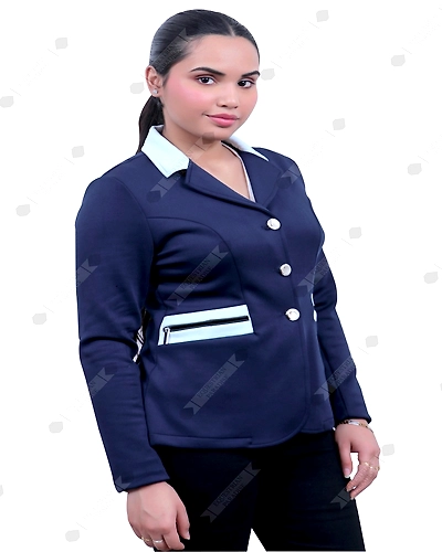 &quot;SteedStride Blue Zipline Rider Coat&quot;-XS-3
