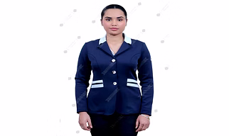 "SteedStride Blue Zipline Rider Coat"