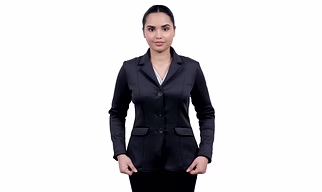 "SteedStride Ebony Elite Riding Coat"