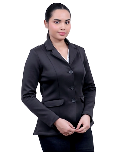 &quot;SteedStride Ebony Elite Riding Coat&quot;-XS-1