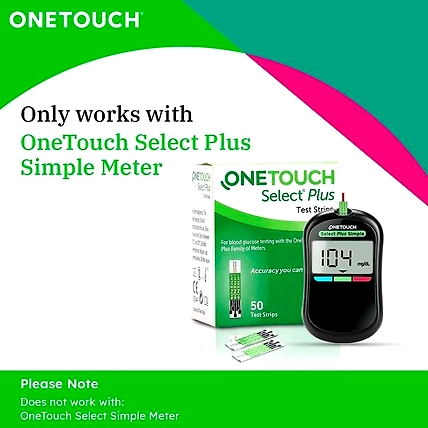 OneTouch Select Plus Blood Glucose Diabetic 50 Test Strips-1