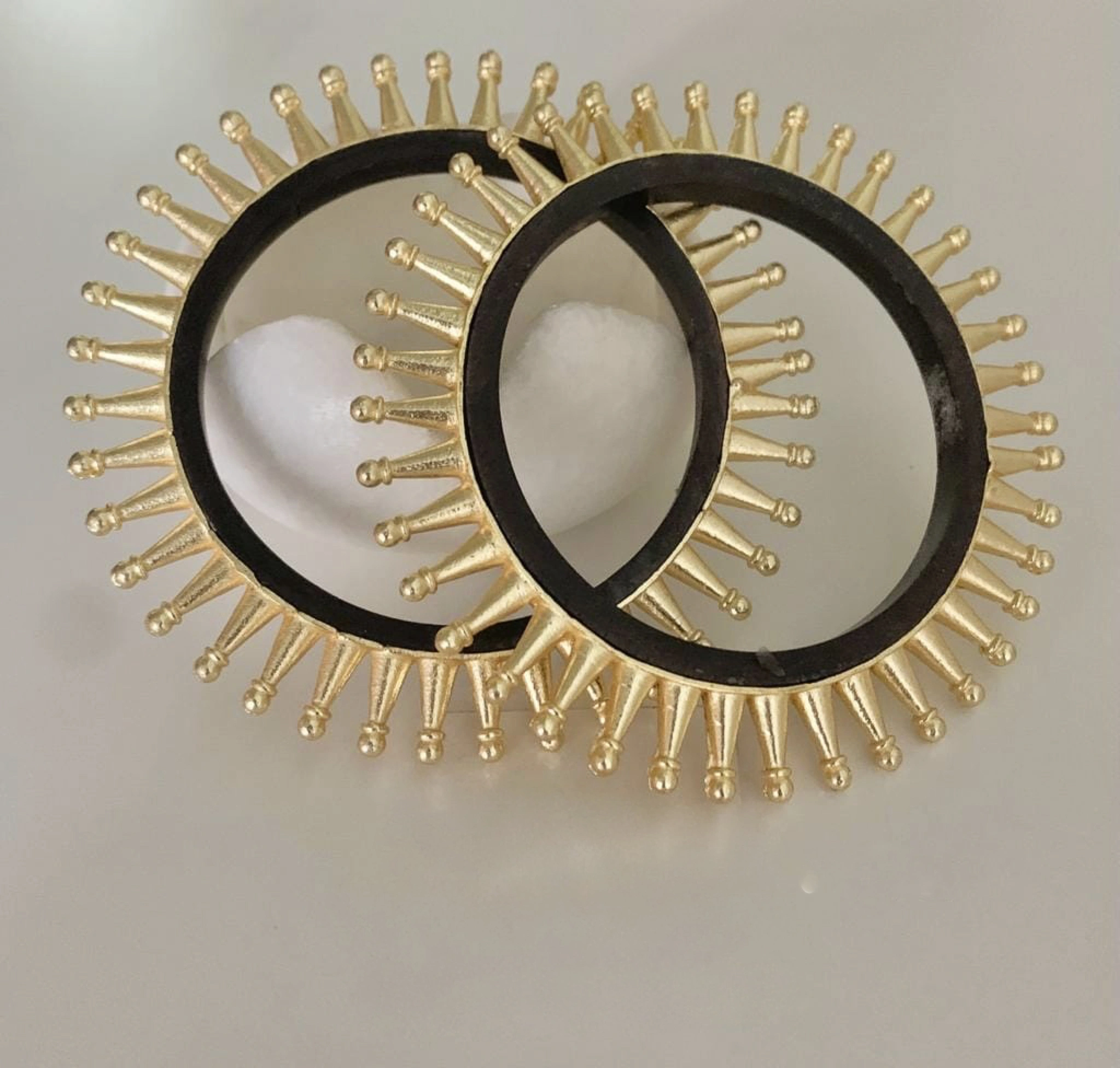 Gold Plated Brass Bangles-BANGLES10320