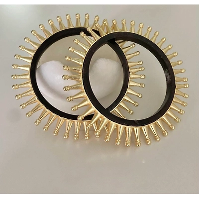 Aritrick Gold Plated Brass Bangles