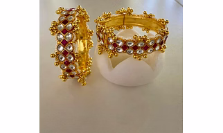 18K Gold Plated Panchi Kudan Bangles
