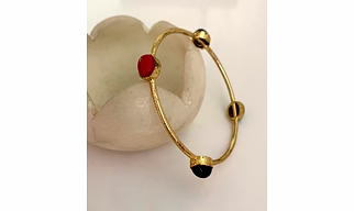 Fushion Bangles With Semi-Precius Stone Studded