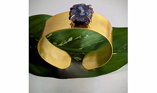 Fushion Bangles With Semi-Precius Stone Studded