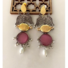 Aritrick Dual Tone Long Earrings