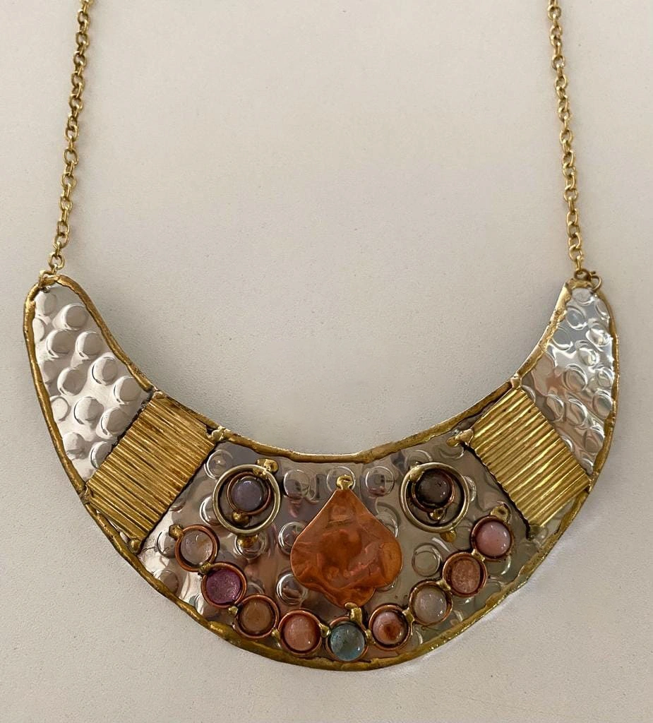 Fushion Necklace With Natural Stones-NECKLACE14190