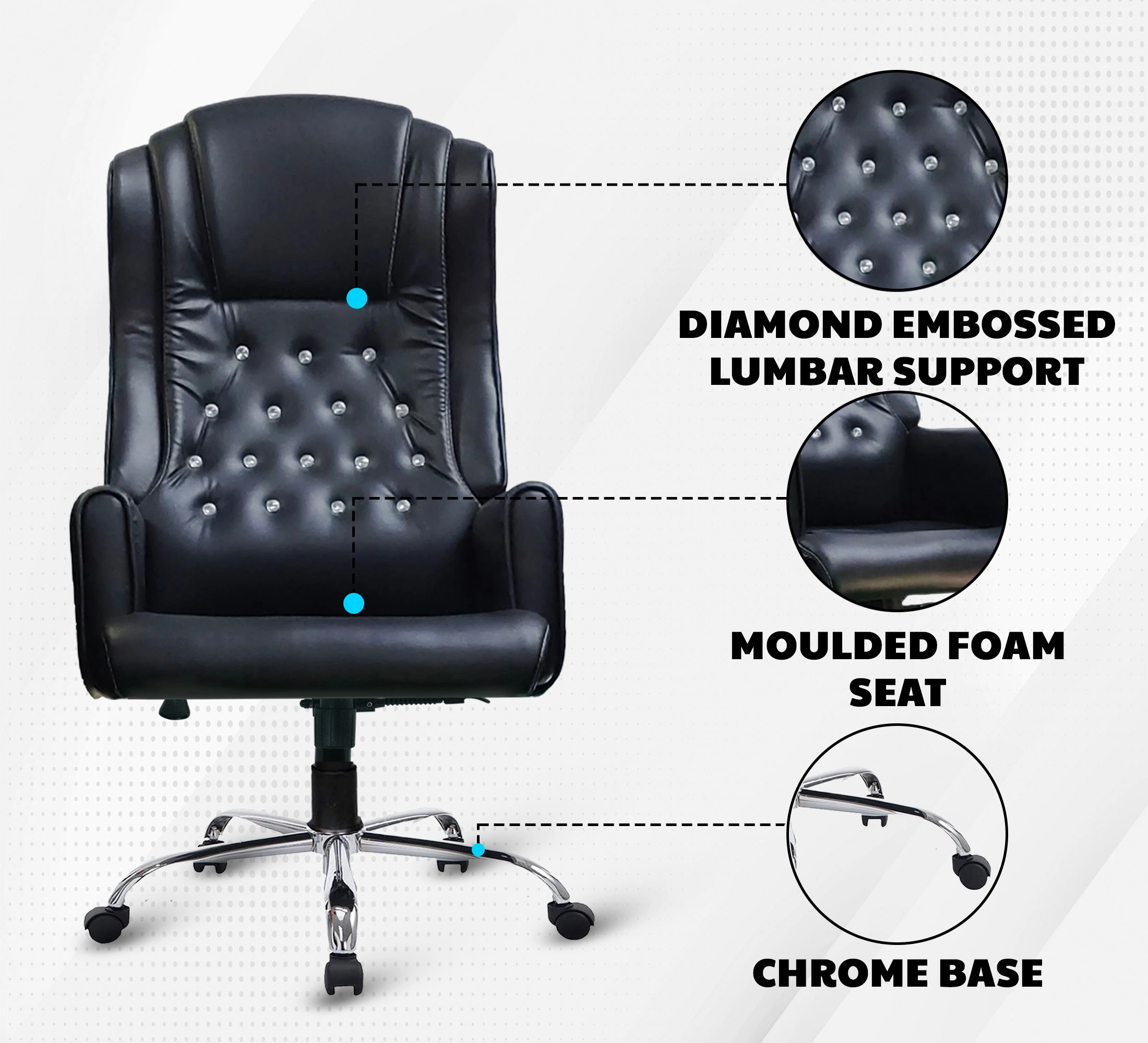 Mrc Maharaja High Back Boss Chair (Black)-1