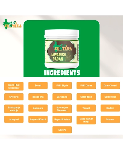 Zen Veda Jawarish Badan Ayurvedic Ingredients