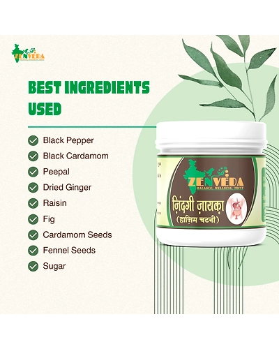 Zen Veda Zindagi Zaiqa Ayurvedic Ingredients Used
