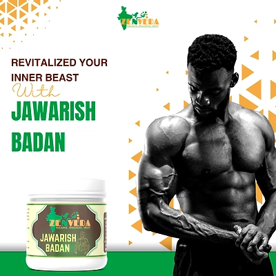 Zen Veda | Jawarish Badan | Overall Well-Being | Empower Kidney Function | Counteract Early Aging | For Men - 125gm