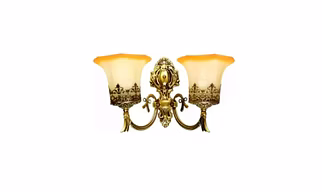 Antique double light wall light