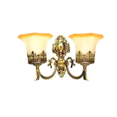 Antique double light wall light