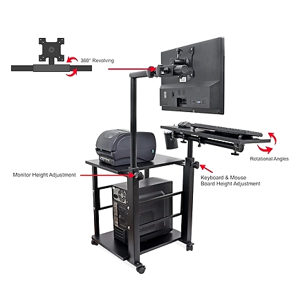 Isomars Computer Table - Adjustable - Professional Workstation for Computer - Ideal for Home, Schools, Office, Hospitals, Gaming Etc.-3