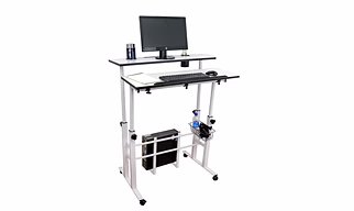 Isomars Sit/Stand Multipurpose Adjustable Table Professional Computer Workstation