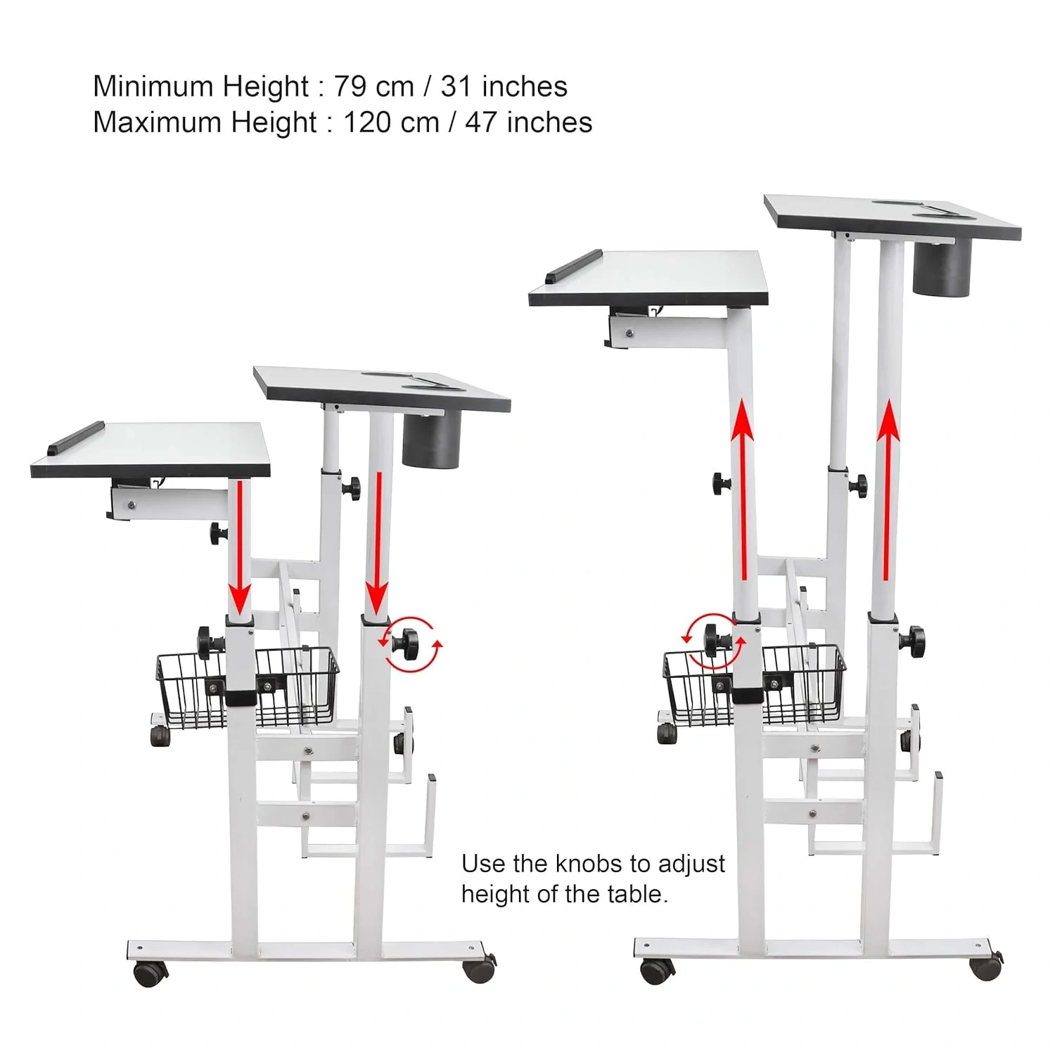 Isomars Sit/Stand Multipurpose Adjustable Table Professional Computer Workstation-1