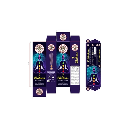 Shiva Natraj Classic 7 Chakra Perfumed Incense Sticks-12628268