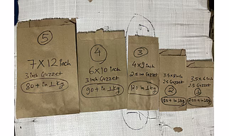 Brown kraft 80gsm paper bag