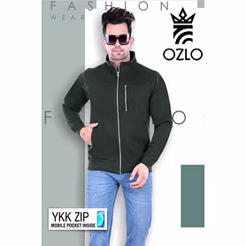 OZLO Men's Fleece Utility Collar Sweatshirt