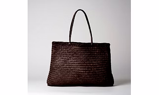 Handmade Leather Woven Tote Bag Stysion