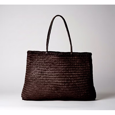 handmade leather woven tote bag stysion