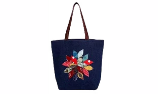 APPLIQUE FLORAL TOTE  EL104001