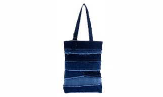 FRINGE DETAILED DENIM TOTE BAG EL104009