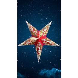 gold foil printed christmas star_g27_1