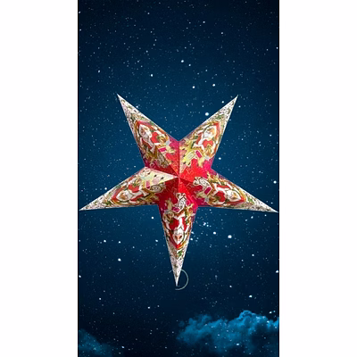 gold foil printed christmas star_g27_1