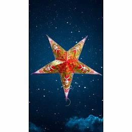 gold foil printed christmas star_g27_2
