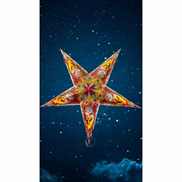 gold foil printed christmas star_g28_2