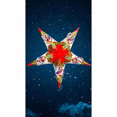 multicolour attachment on multicolour christmas star_331ch