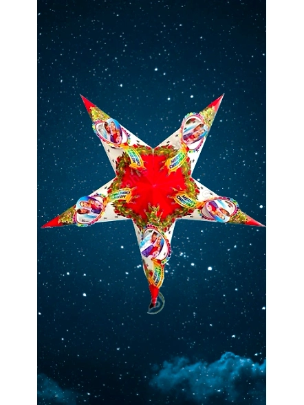 Multicolour Attachment on Multicolour Christmas Star_331CH-EL1050060