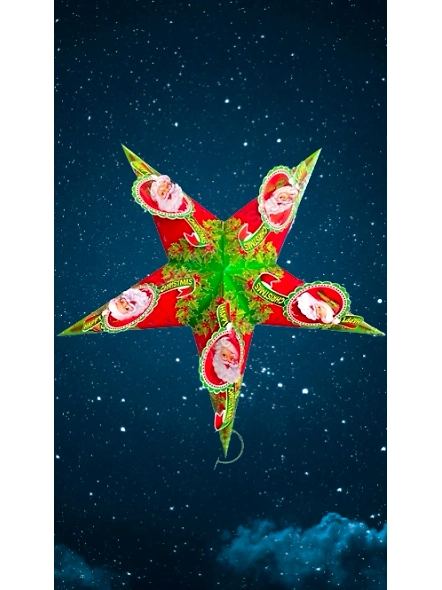 Multicolour Attachment on Multicolour Christmas Star_332CH-EL1050061