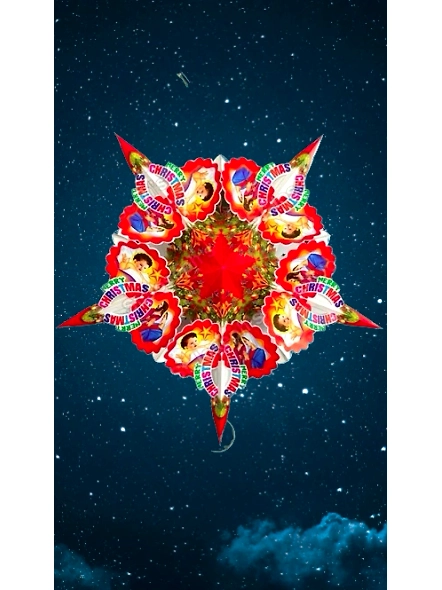 Multicolour Attachment on Multicolour Christmas Star_335CH-EL1050063