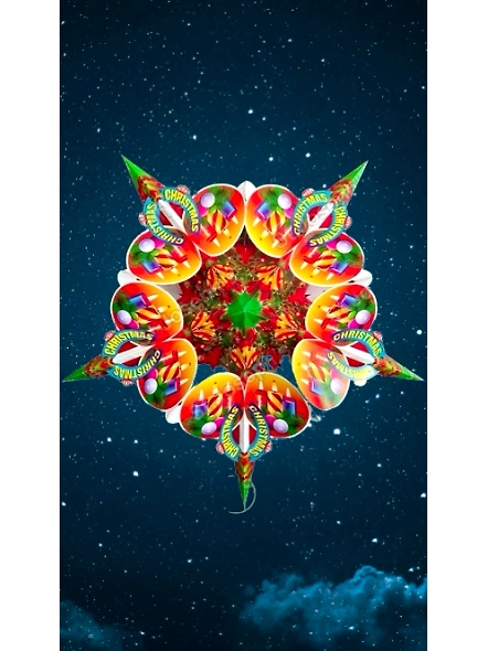 Multicolour Attachment on Multicolour Christmas Star_337CH-EL1050065