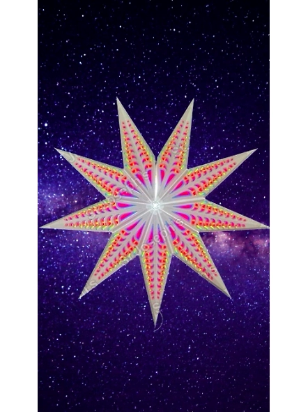 Thick White Board with White colour Tissue Christmas Star_181PT